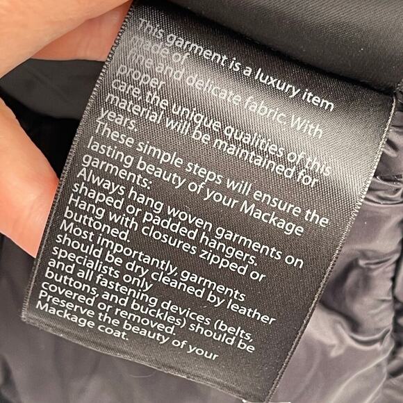 Mackage Britnie Down Jacket With Asiatic Raccoon Fur In Dark Sage size XS - Picture 12 of 12